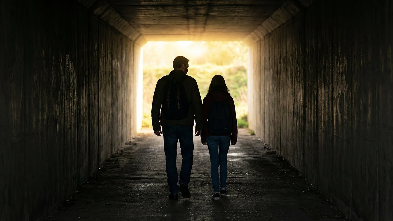 Walking from darkness into light